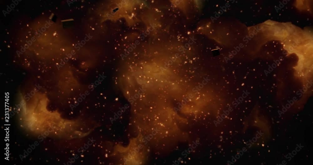 Wall mural realistic explosion and blasts with luma channel. visual effects element.