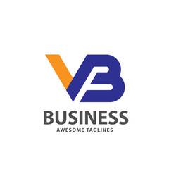 creative strong initial letter vb logo vector concept