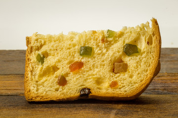 Traditional Italian dessert for Christmas. Panettone.