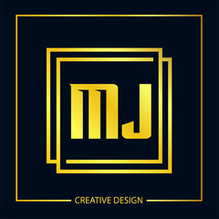 Initial Letter MJ Logo Template Design Vector Illustration