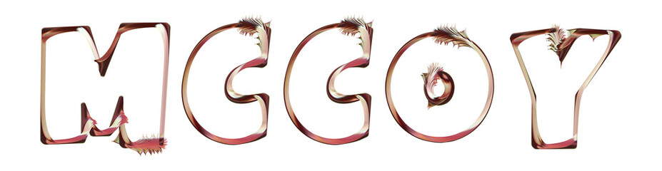 Mccoy - artistic text written on white background