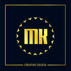Initial Letter MK Logo Template Design Vector Illustration