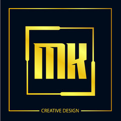 Initial Letter MK Logo Template Design Vector Illustration