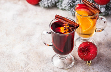 Red and white mulled wine.