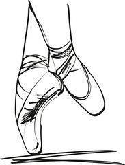 Dance ballerina ballet shoes © Aroastock
