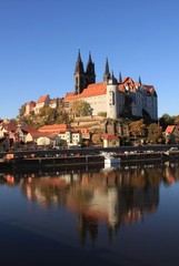 Obraz premium Meißen; Blick zur Albrechtsburg mit Dom