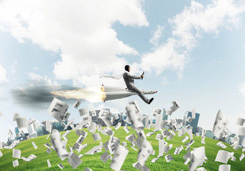 Fototapeta premium Business success and targets achievement concept.