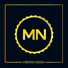 Initial Letter MN Logo Template Design Vector Illustration