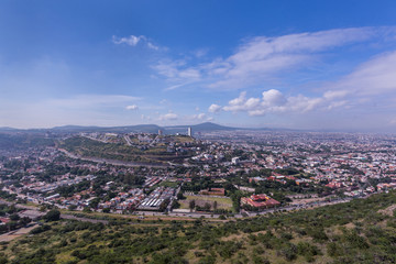 The historiv City of Queretaro Mexico and los Arcos.