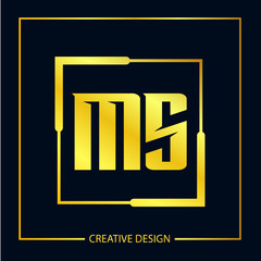 Initial Letter MS Logo Template Design Vector Illustration