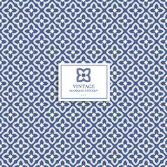 Blue and white geometric floral seamless pattern. Vintage vector, paisley elements. Traditional,Turkish, Indian motifs. Great for fabric and textile, wallpaper, packaging or any desired idea.