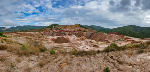 Kaolin strip mine ultra wide panorama