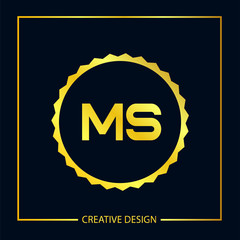 Initial Letter MS Logo Template Design Vector Illustration