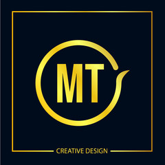 Initial Letter MT Logo Template Design Vector Illustration