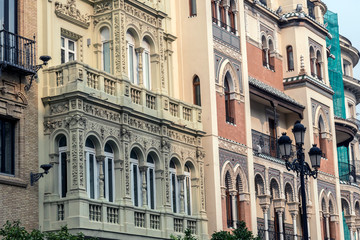 Fototapeta premium Typical stately houses in the center of the city of sevilla, Spain