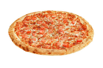 Italian pizza on a white background. isolate to create a pizza menu on the website or a printed menu.