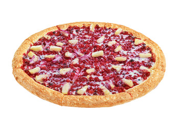 Italian pizza on a white background. isolate to create a pizza menu on the website or a printed menu.