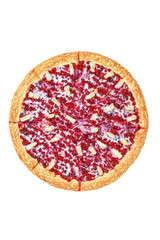Italian pizza on a white background. isolate to create a pizza menu on the website or a printed menu.