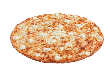 Italian pizza on a white background. isolate to create a pizza menu on the website or a printed menu.