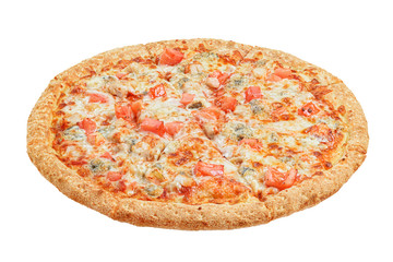 Italian pizza on a white background. isolate to create a pizza menu on the website or a printed menu.