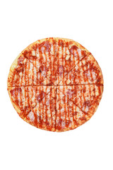 Italian pizza on a white background. isolate to create a pizza menu on the website or a printed menu.