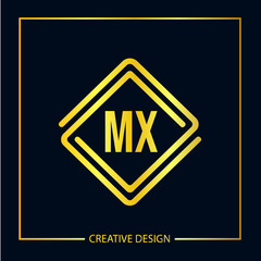 Initial Letter MX Logo Template Design Vector Illustration