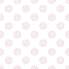 Fototapeta na wymiar Vintage seamless floral pattern. Beautiful flower buds on a white. Abstract hand drawn vector background.