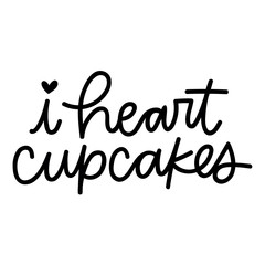 kbecca_vector_iheartcupcakes_handwritten_lettering