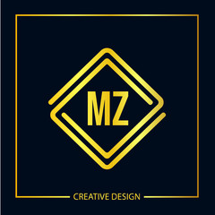 Obraz premium Initial Letter MZ Logo Template Design Vector Illustration