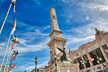 Lisbon, Portugal-October 16, 2017: Independence square, Lisbon (Praca de Restauradores) during a...