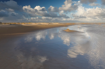 North sea coast and beautiful sky