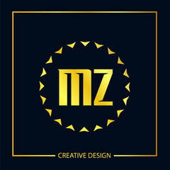 Initial Letter MZ Logo Template Design Vector Illustration
