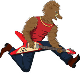 猪のギタリスト