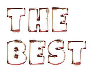 The Best - artistic text written on white background
