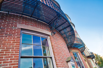 Boston typical houses in historic center