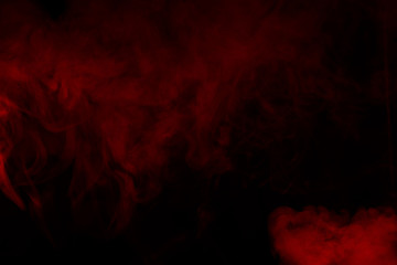 Red smoke on black