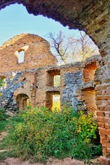 Remains of the castle of princes Koretsky, city of Rovno, Ukraine. 