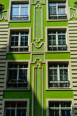 Facade of the modern residential building in elite district