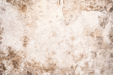 light grunge texture of old cracked concrete wall, destroyed plaster layer of antique surface