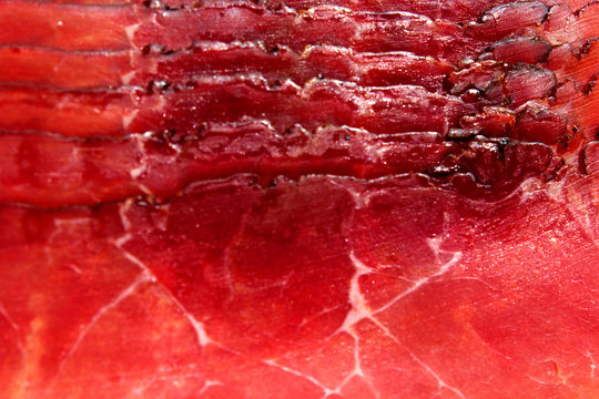 Raw beef red ham meat slices food texture