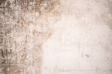 light grunge texture of old cracked concrete wall, destroyed plaster layer of antique surface