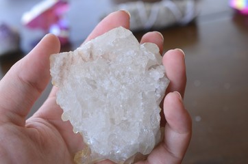 White Angle Aura Quartz Cluster! Beautiful light angle titanium druzy Crystal Cluster. Titanium...