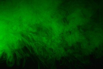 Texture of green smoke on background