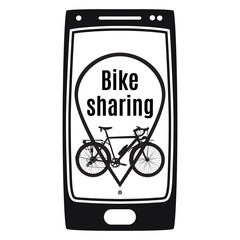 Bike sharing rental service concept vector illustration