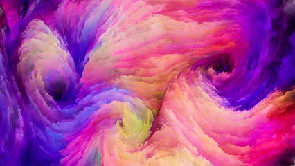Crédence de cuisine en verre imprimé Mélange de couleurs Speed of Colorful Paint