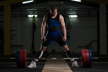 Powerlifter Man Deadlift Competition