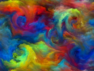 Foto auf Acrylglas Gemixte farben Wolkenfarbe
