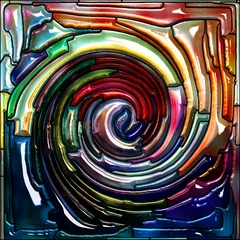 Foto op Aluminium The Escape of Spiral Color © agsandrew
