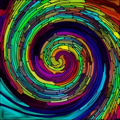 Deurstickers Vision of Spiral Color © agsandrew