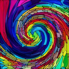 Deurstickers Source of Spiral Color © agsandrew